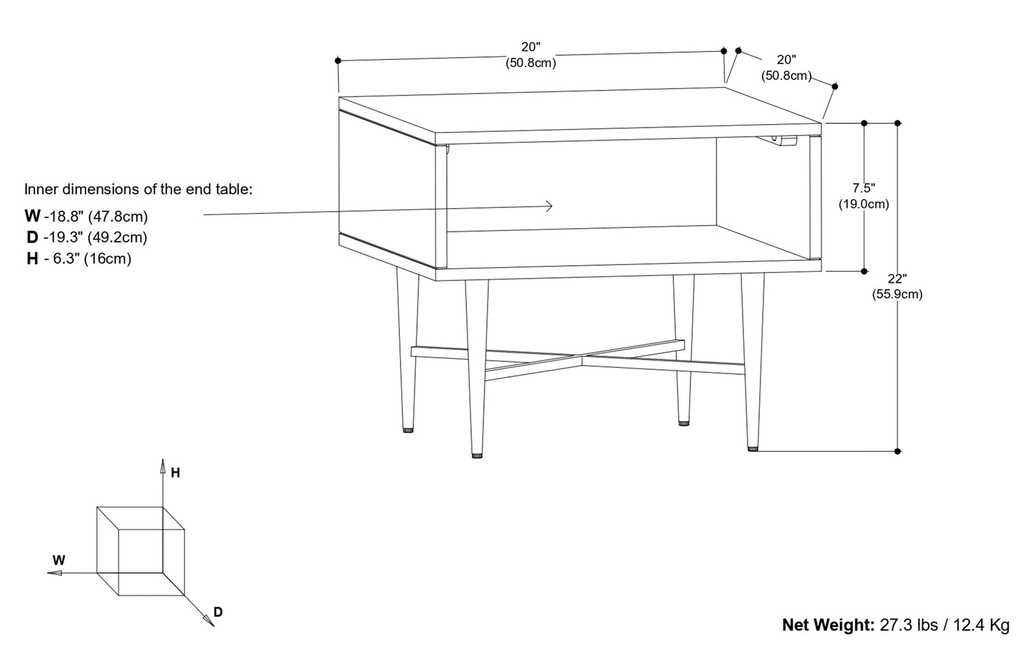 Natural Mango | Fallon End Table