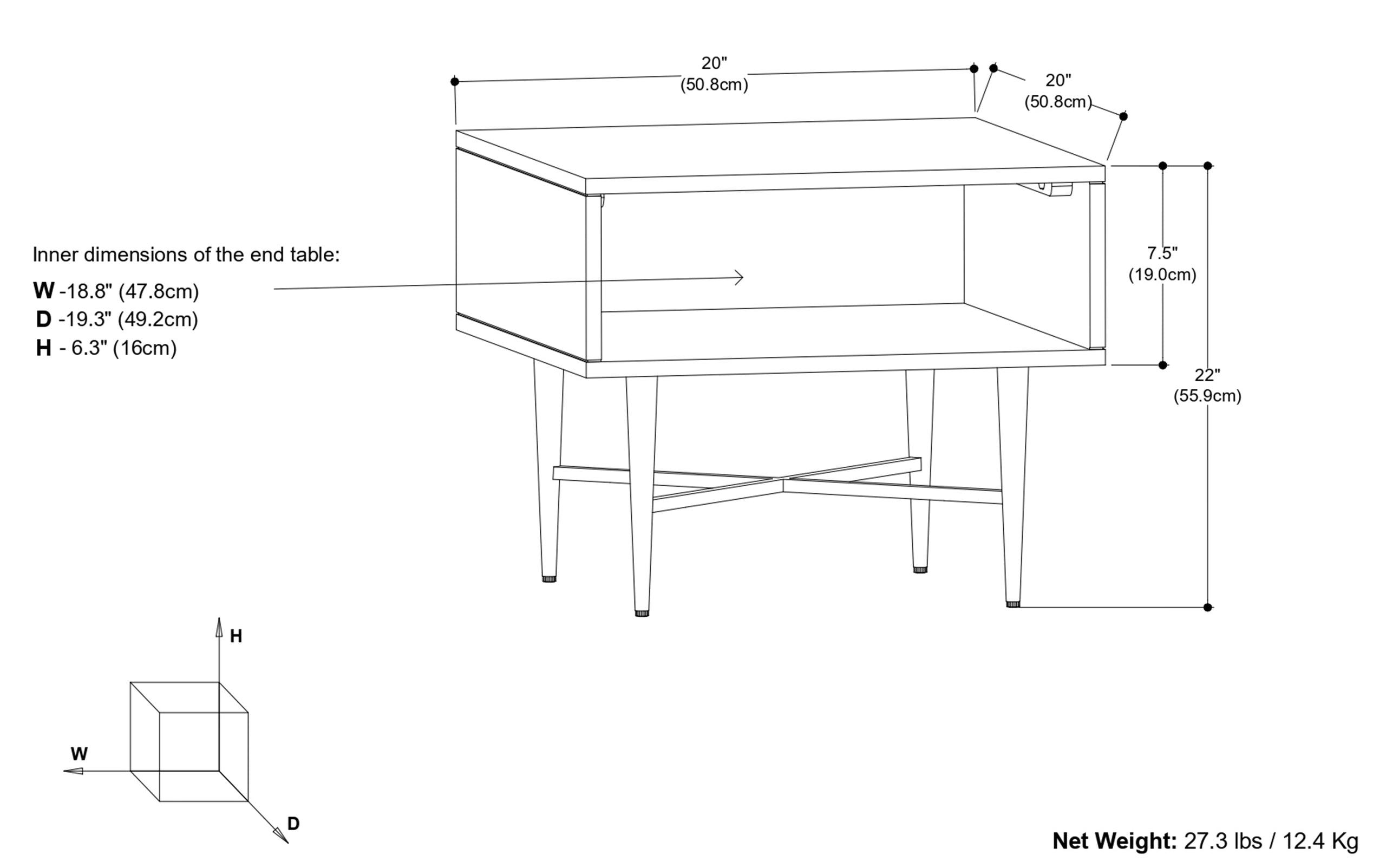 Natural Mango | Fallon End Table