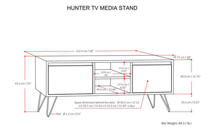 Umber Brown Mango | Hunter TV Media Stand in Mango