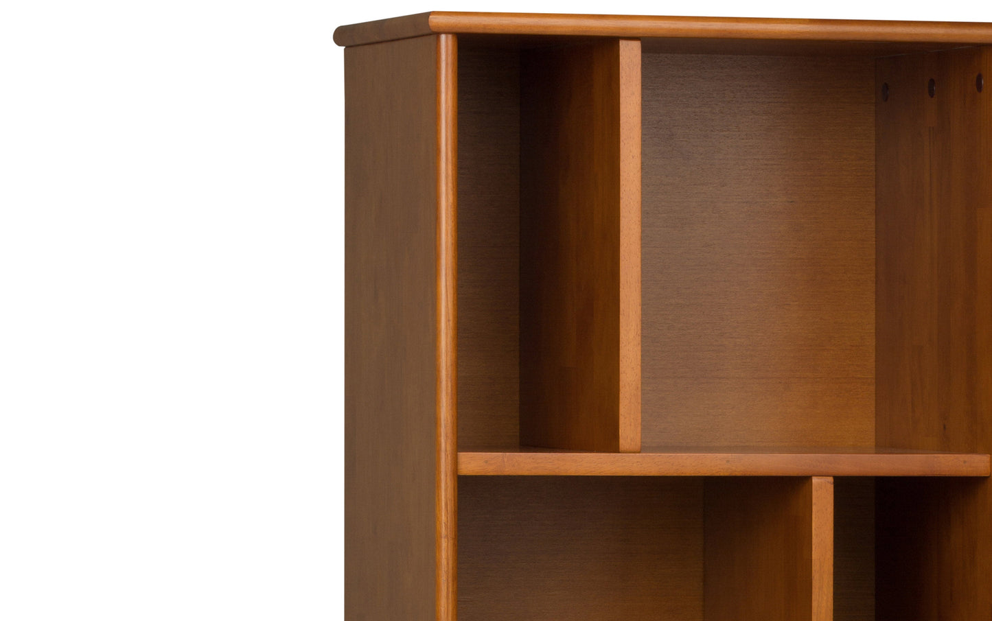 Teak Brown | Draper 22W 6 Cubbie Bookcase with Drawer (Set of 2)