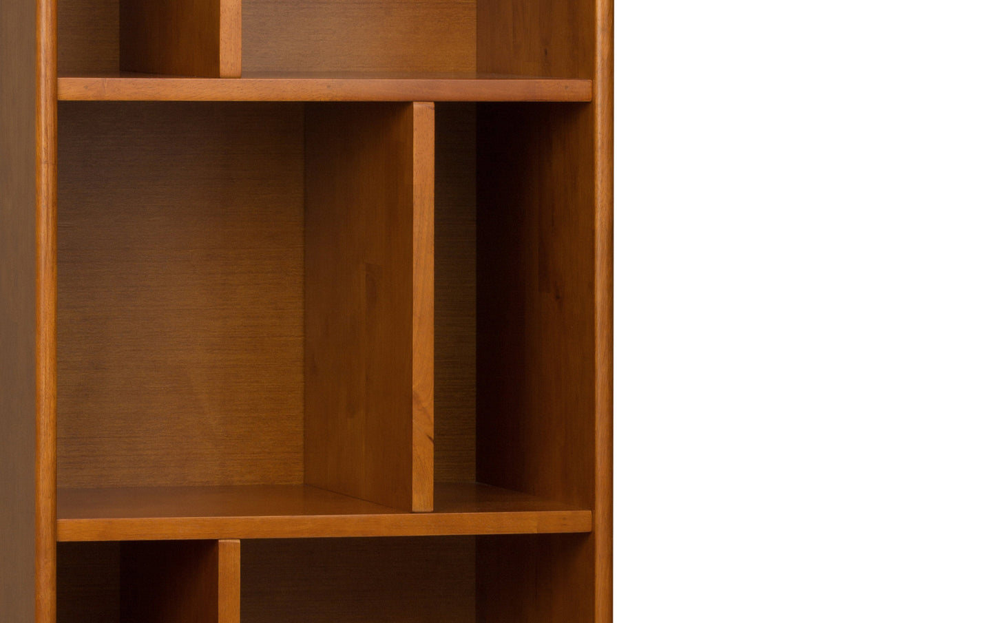 Teak Brown | Draper 22W 6 Cubbie Bookcase with Drawer (Set of 2)