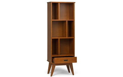 Teak Brown | Draper 22W 6 Cubbie Bookcase with Drawer (Set of 2)