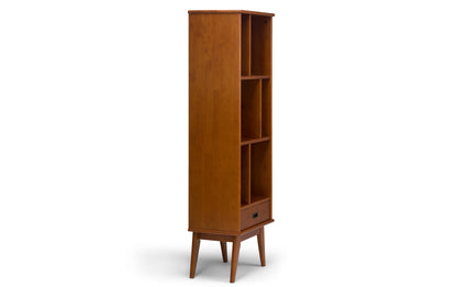 Teak Brown | Draper 22W 6 Cubbie Bookcase with Drawer (Set of 2)