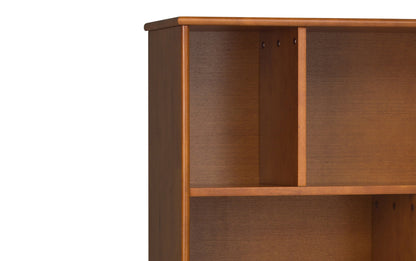 Teak Brown | Draper 35W 6 Cubbie Bookcase with Drawer (Set of 2)