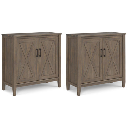 Ela 32W Storage Cabinet with Doors Set of 2