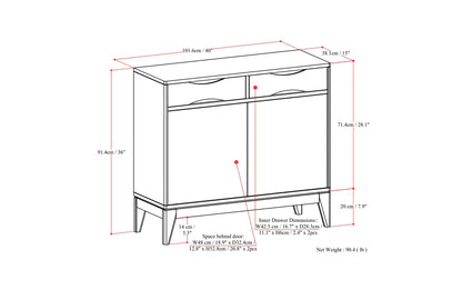 Harper 40W Storage Cabinet with Doors and 2 Drawers Set of 2