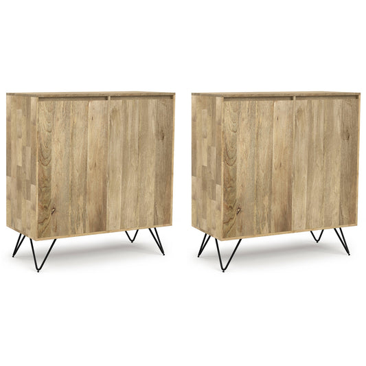 Hunter 39W Tall Storage Cabinet with Doors Set of 2