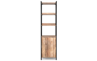 Kelsey 70W Bookcase Wall with Open and Closed Storage