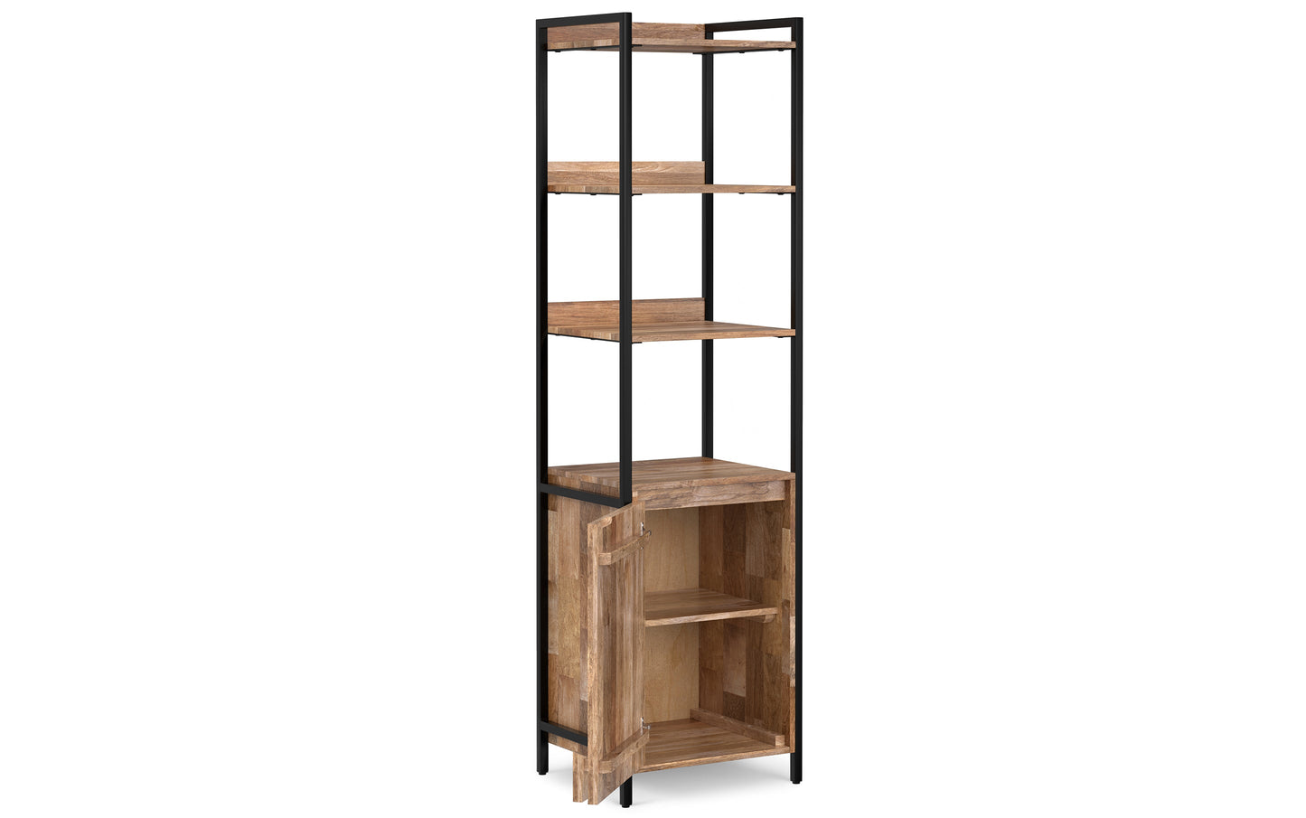 Kelsey 70W Bookcase Wall with Open and Closed Storage