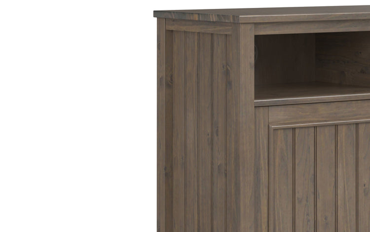 Lev 39W Tall Storage Cabinet w/ Doors and Open Shelves Set of 2