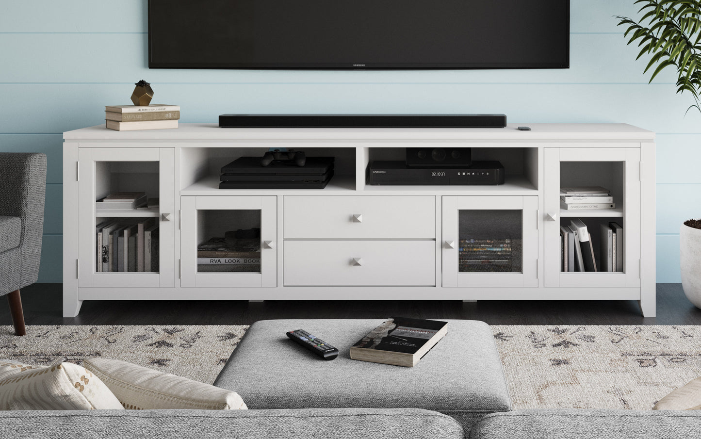 White | Cosmopolitan 72 inch TV Stand