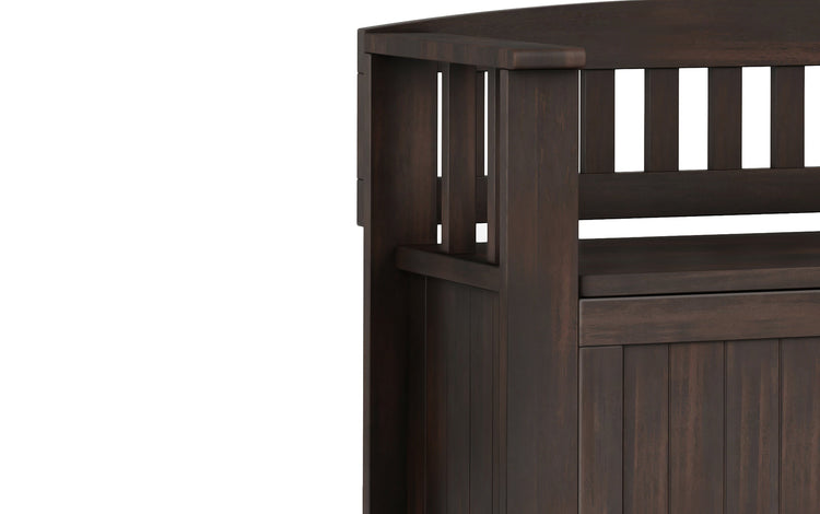 Brunette Brown | Acadian Small Entryway Storage Bench