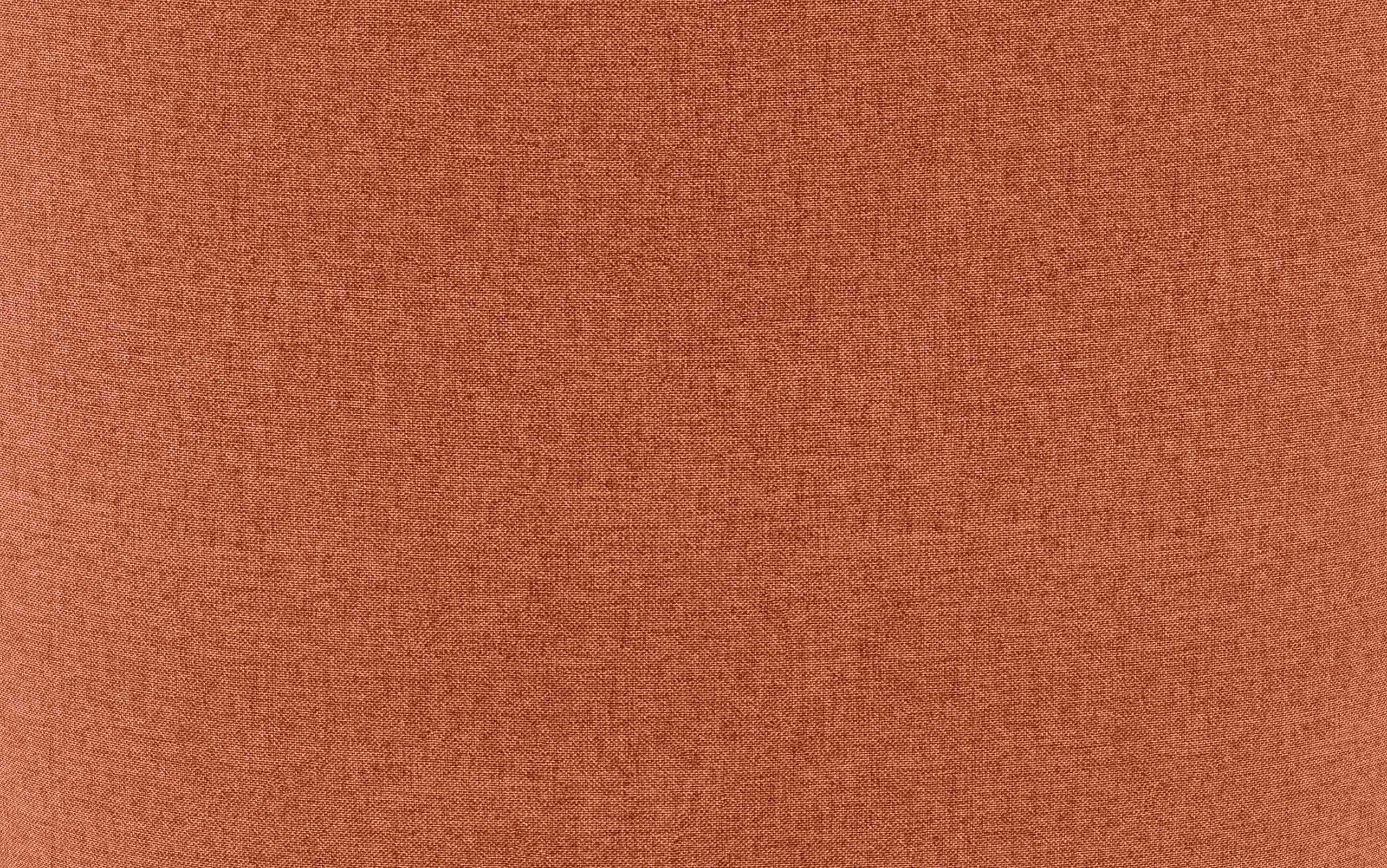 Dusty Orange Linen Style Fabric | Moore Small Ottoman in Linen