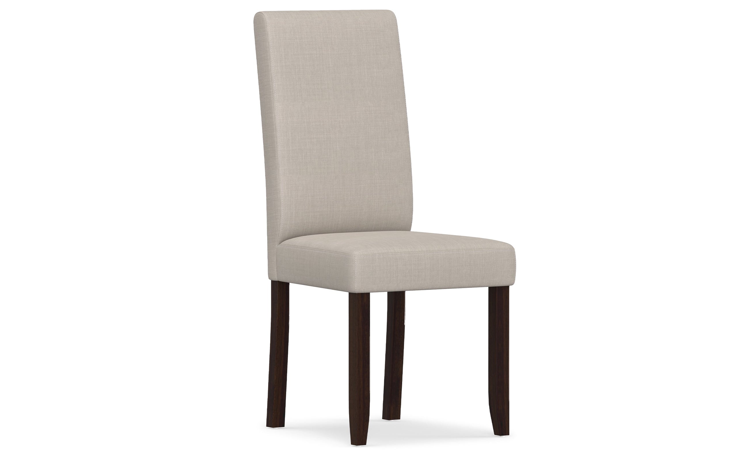 Light Beige Linen Style Fabric | Acadian Linen Look Fabric Parson Dining Chair (Set of 2)