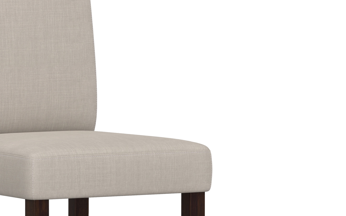 Light Beige Linen Style Fabric | Acadian Linen Look Fabric Parson Dining Chair (Set of 2)