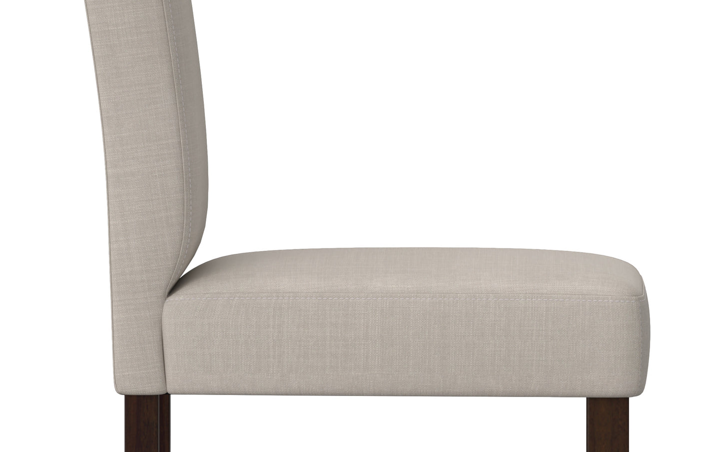 Light Beige Linen Style Fabric | Acadian Linen Look Fabric Parson Dining Chair (Set of 2)