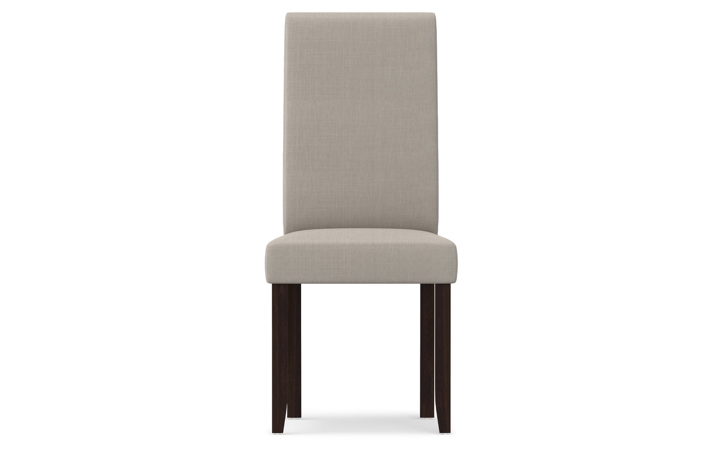 Light Beige Linen Style Fabric | Acadian Linen Look Fabric Parson Dining Chair (Set of 2)