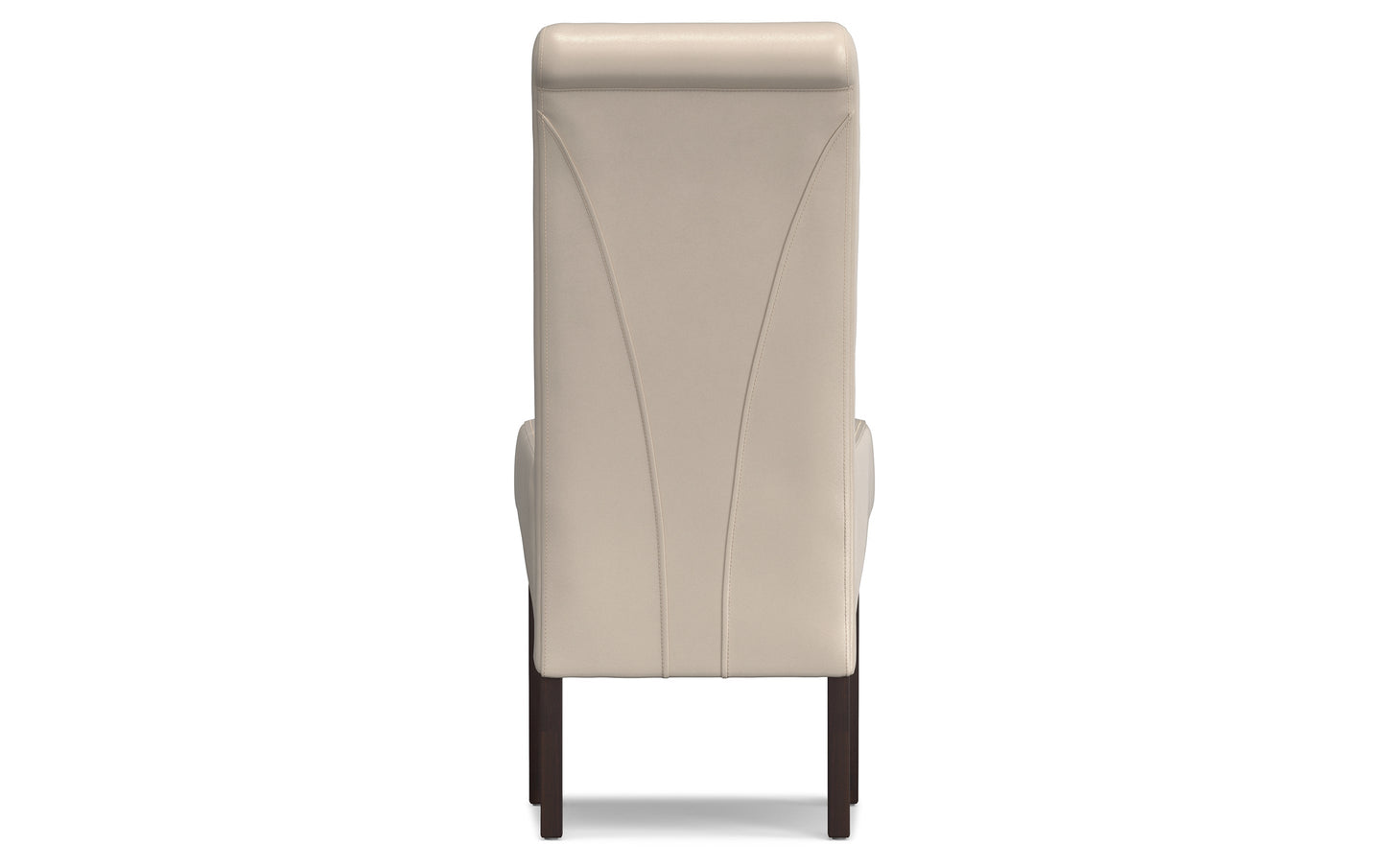 Satin Cream Vegan Leather | Avalon Deluxe Parson Dining Chair (Set of 2)