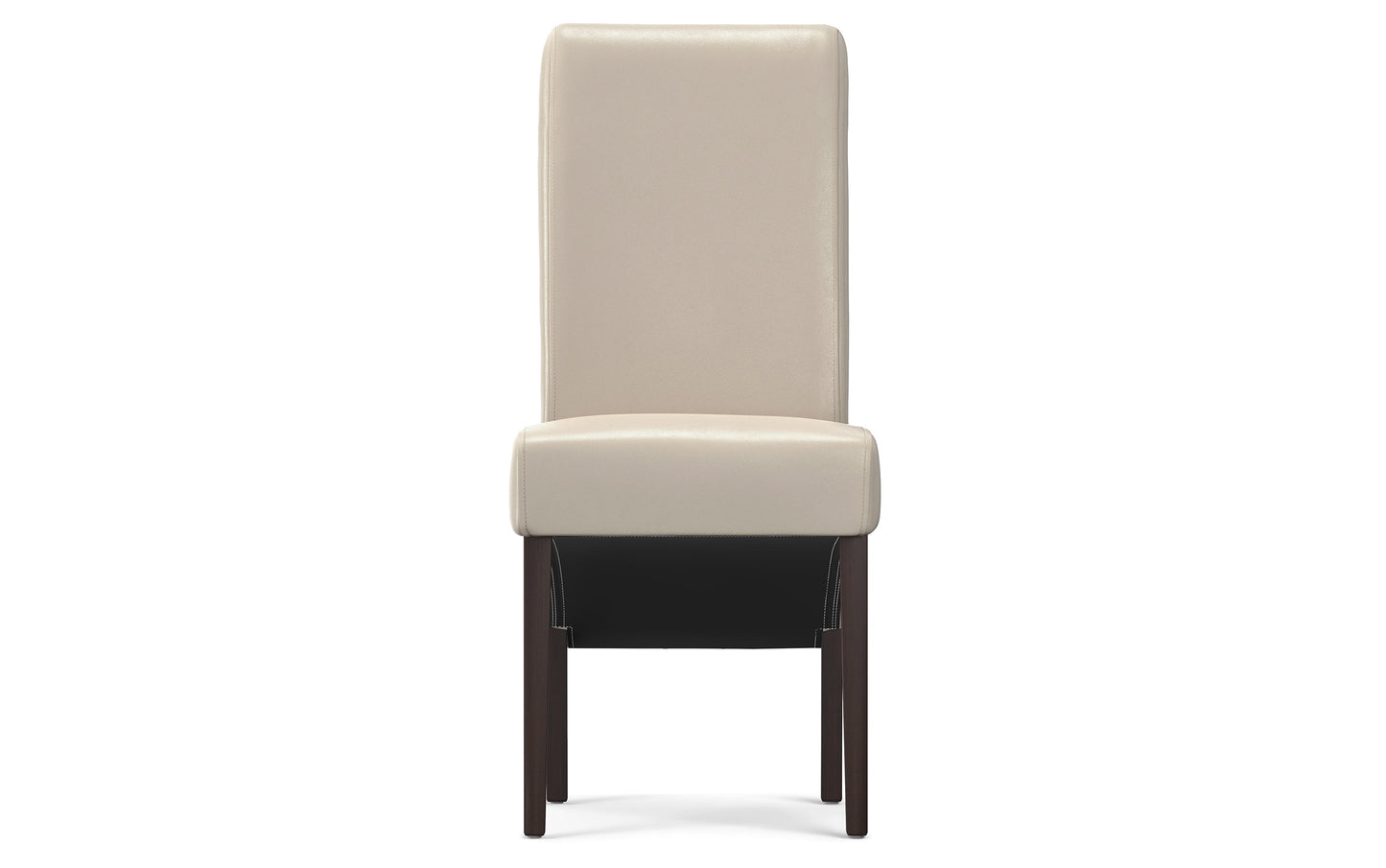 Satin Cream Vegan Leather | Avalon Deluxe Parson Dining Chair (Set of 2)