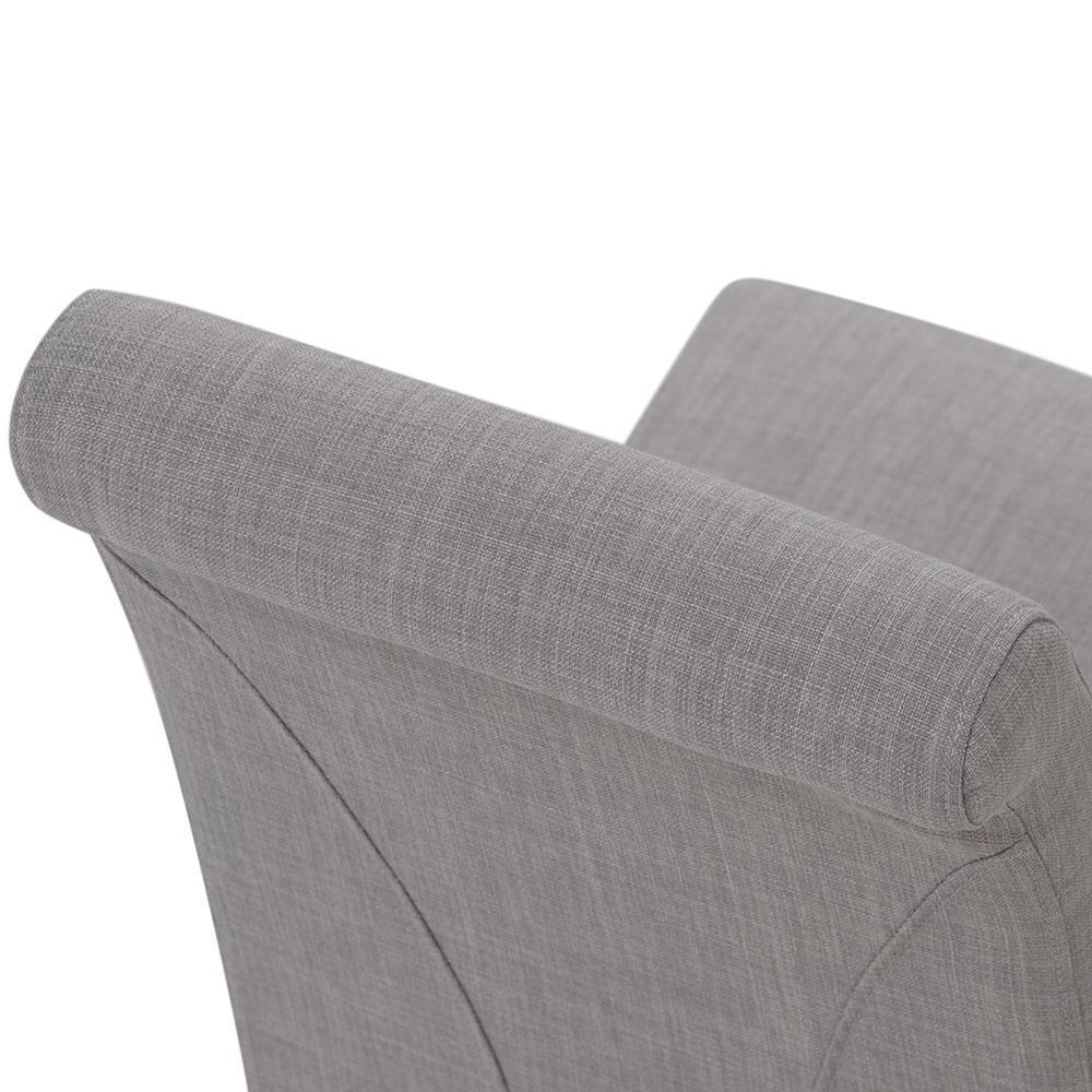  Dove Grey Linen Style Fabric | Avalon Deluxe Parson Dining Chair (Set of 2)