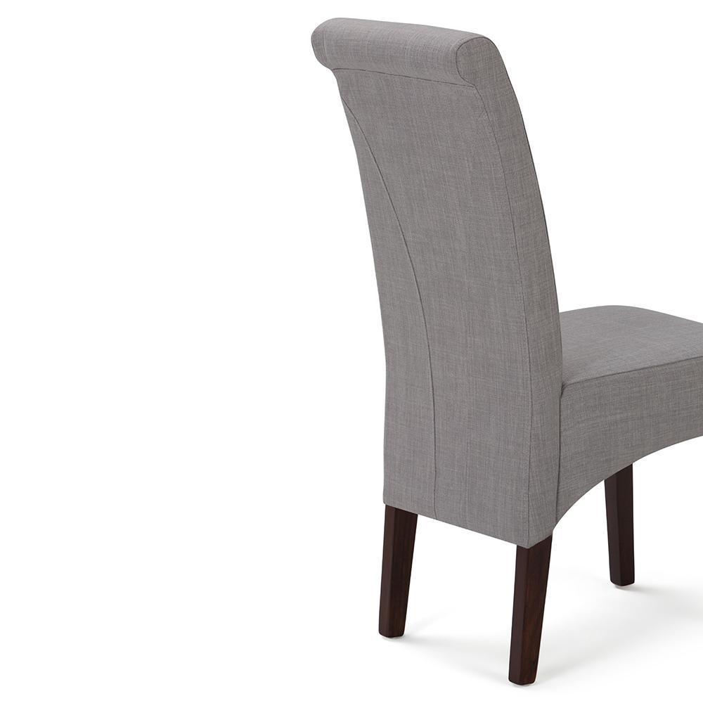  Dove Grey Linen Style Fabric | Avalon Deluxe Parson Dining Chair (Set of 2)