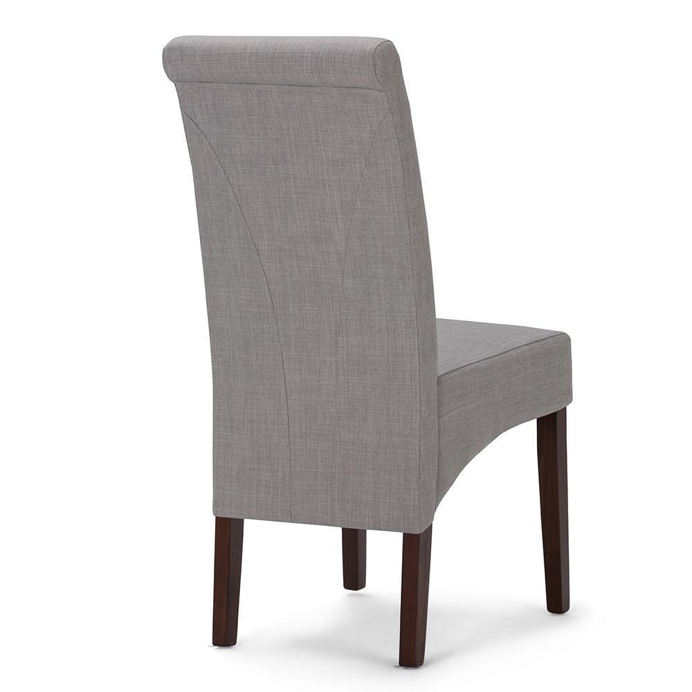  Dove Grey Linen Style Fabric | Avalon Deluxe Parson Dining Chair (Set of 2)