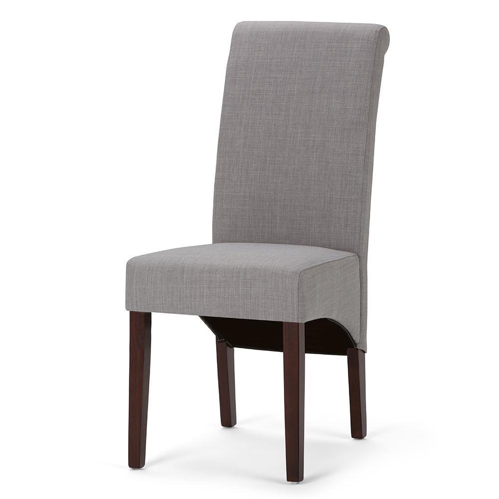  Dove Grey Linen Style Fabric | Avalon Deluxe Parson Dining Chair (Set of 2)