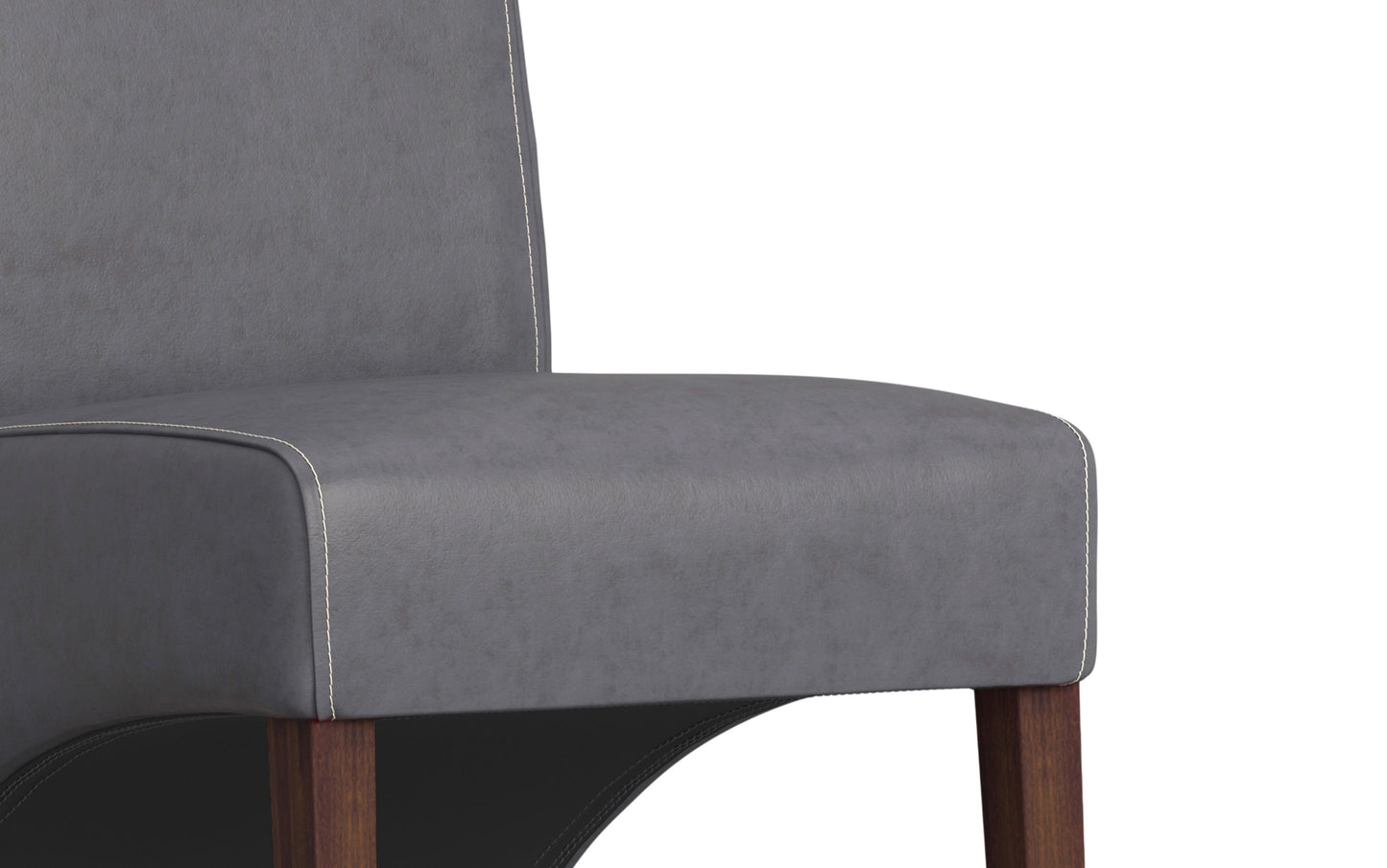 Stone Grey Vegan Leather | Avalon Deluxe Parson Dining Chair (Set of 2)