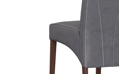 Stone Grey Vegan Leather | Avalon Deluxe Parson Dining Chair (Set of 2)