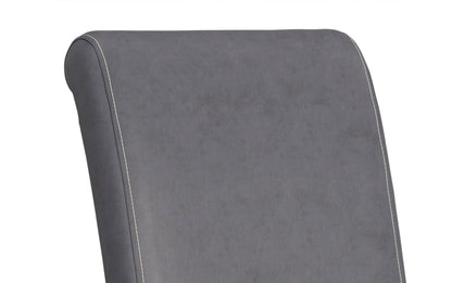 Stone Grey Vegan Leather | Avalon Deluxe Parson Dining Chair (Set of 2)