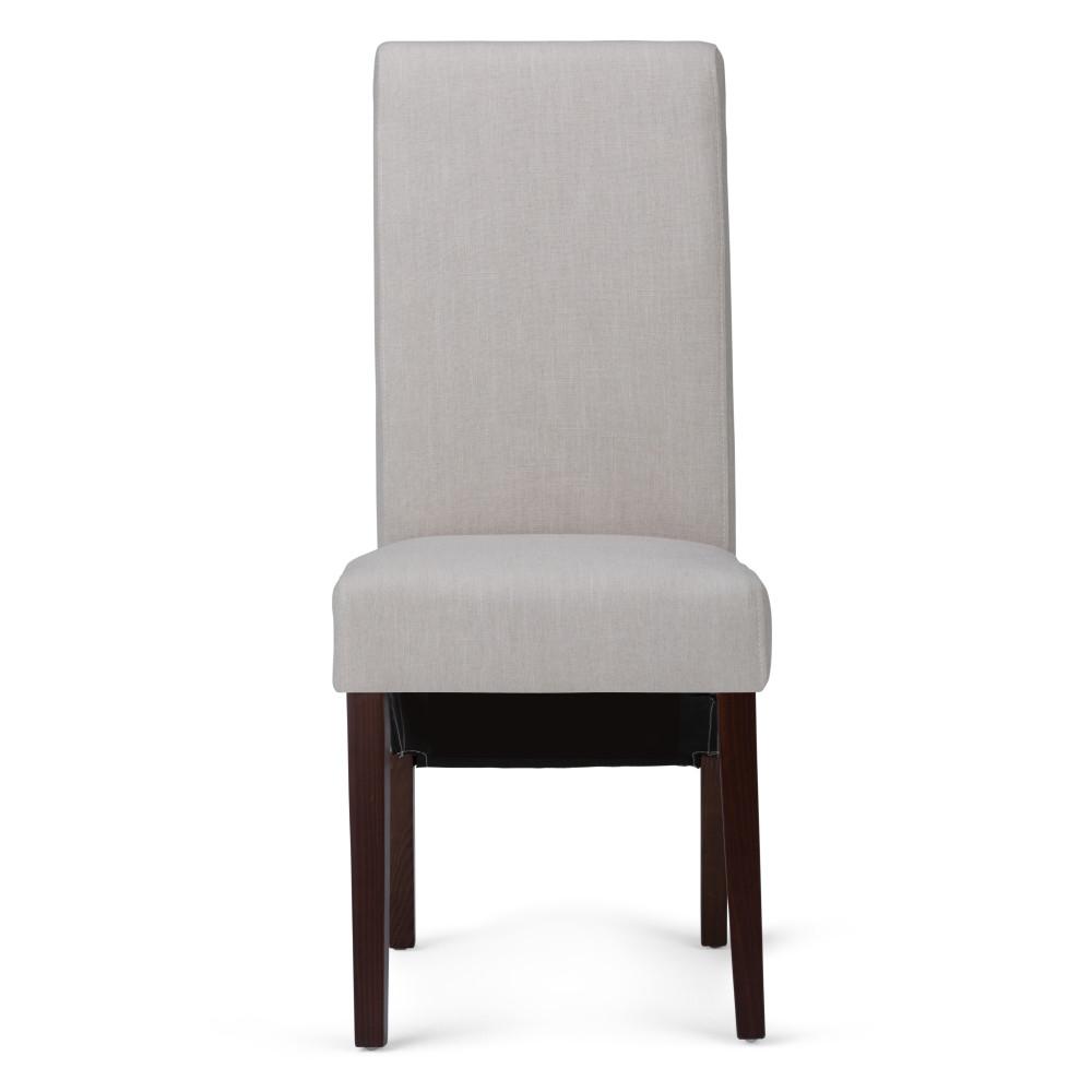 Light Beige Linen Style Fabric | Avalon Deluxe Parson Dining Chair (Set of 2)