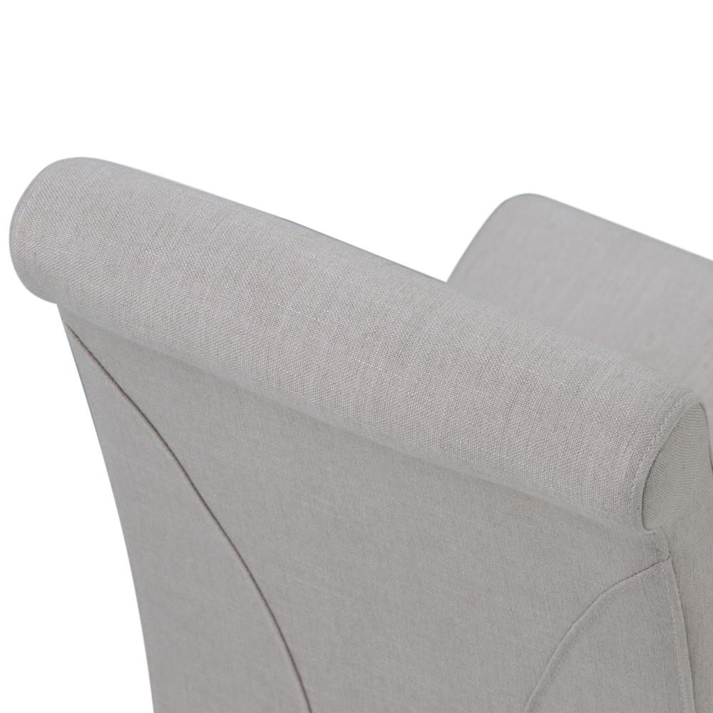 Light Beige Linen Style Fabric | Avalon Deluxe Parson Dining Chair (Set of 2)