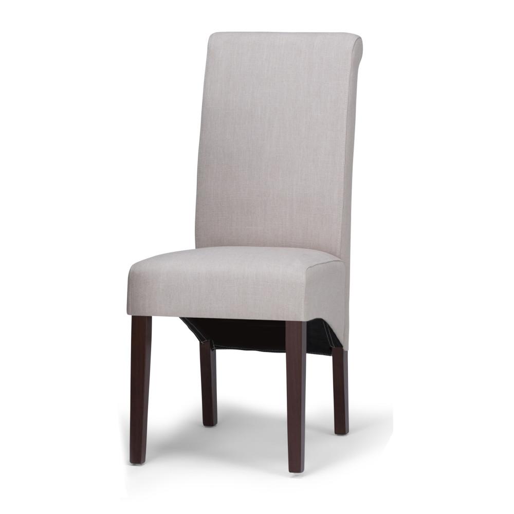 Light Beige Linen Style Fabric | Avalon Deluxe Parson Dining Chair (Set of 2)