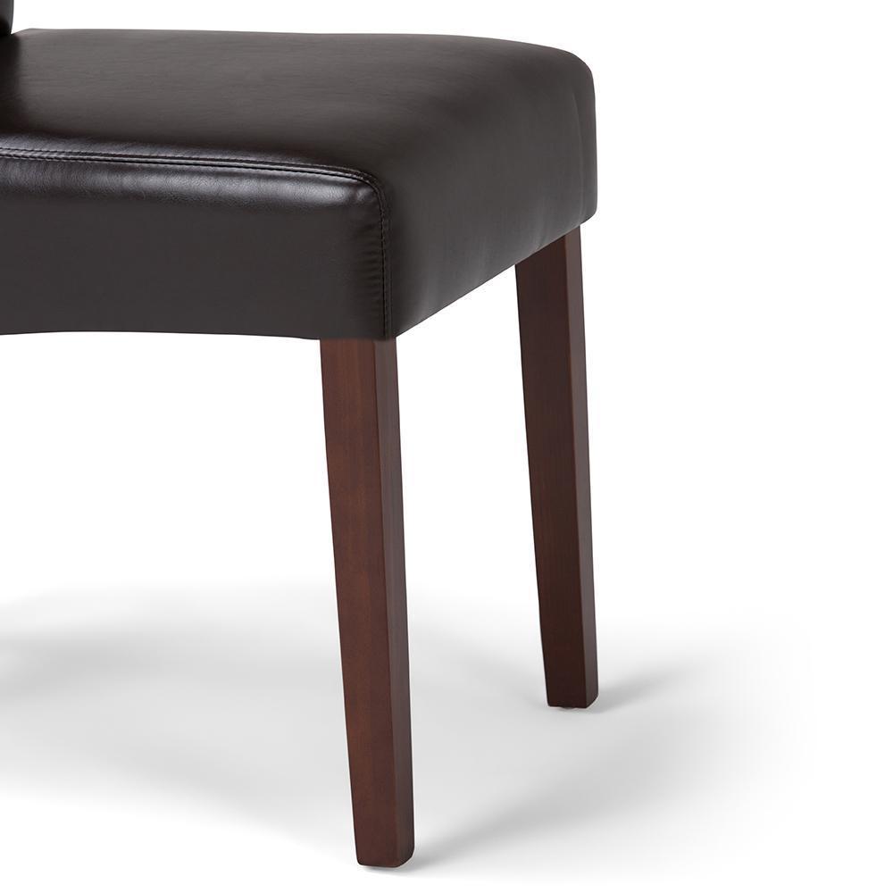 Tanners Brown Vegan Leather | Avalon Deluxe Parson Dining Chair (Set of 2)