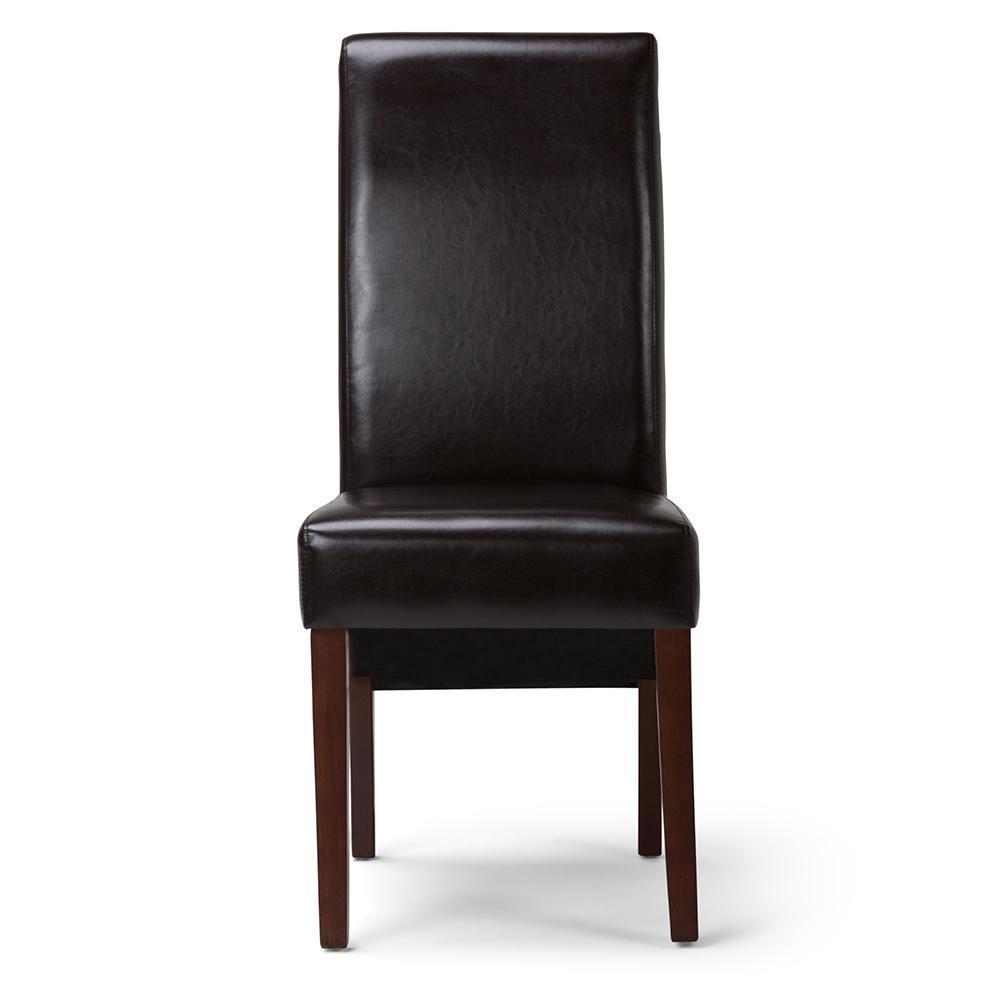 Tanners Brown Vegan Leather | Avalon Deluxe Parson Dining Chair (Set of 2)