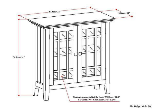 Rustic Natural Aged Brown | Bedford Low Storage Cabinet