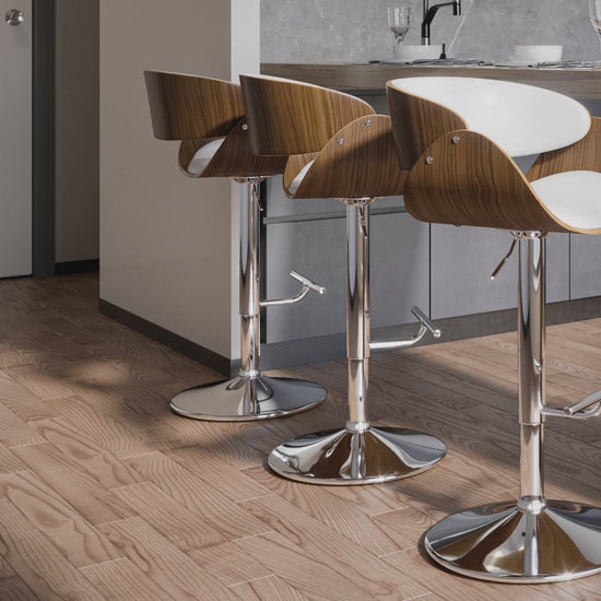 White | Amery Adjustable Swivel Bar Stool