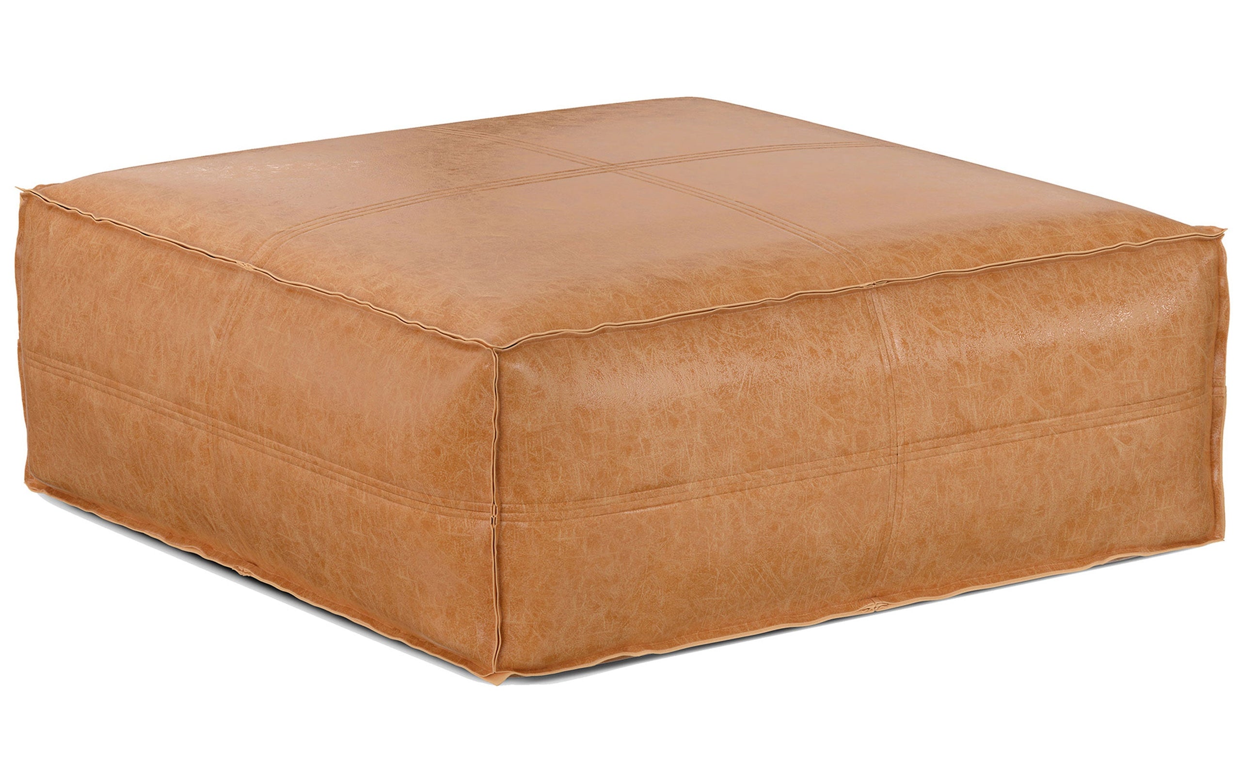 Distressed Brown | Brody Extra Large Pouf