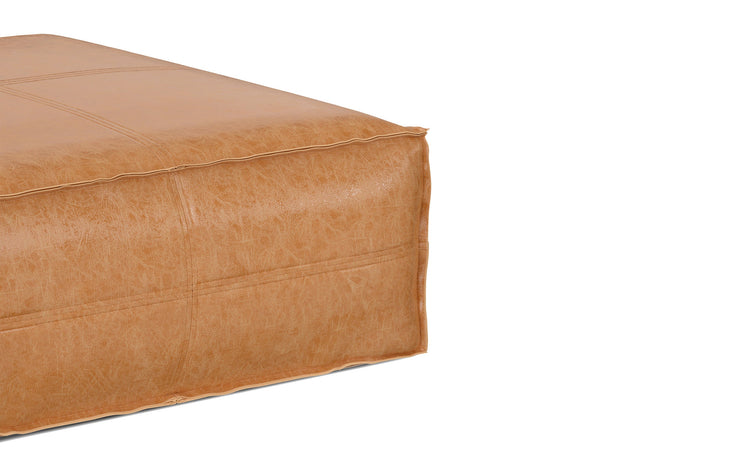 Distressed Brown | Brody Extra Large Pouf