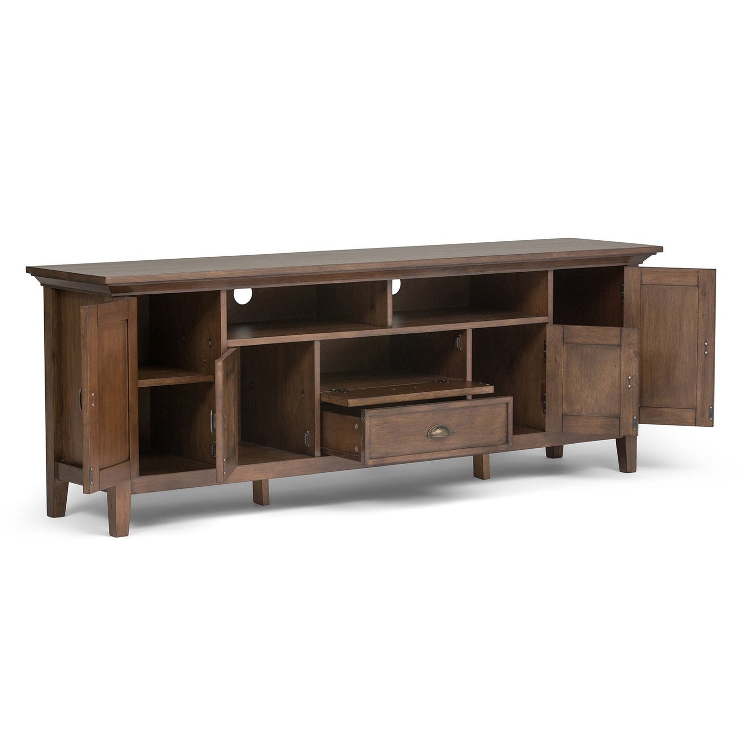 Rustic Natural Aged Brown | Redmond 72 inch TV Media Stand