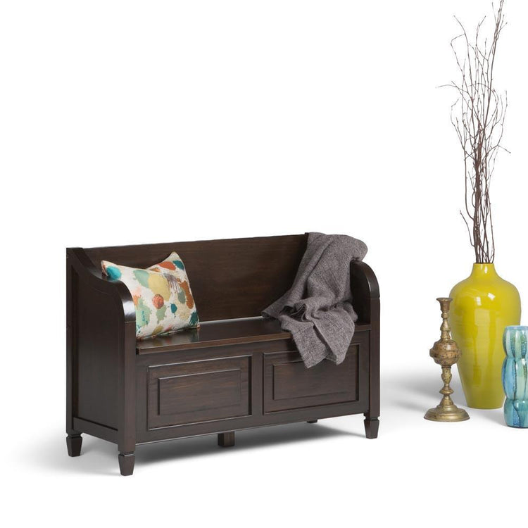 Dark Chestnut Brown | Connaught Entryway Storage Bench