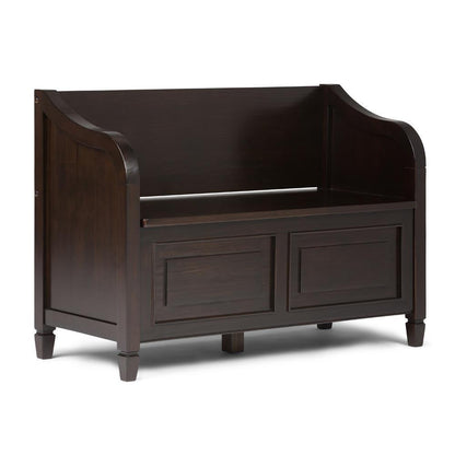 Dark Chestnut Brown | Connaught Entryway Storage Bench