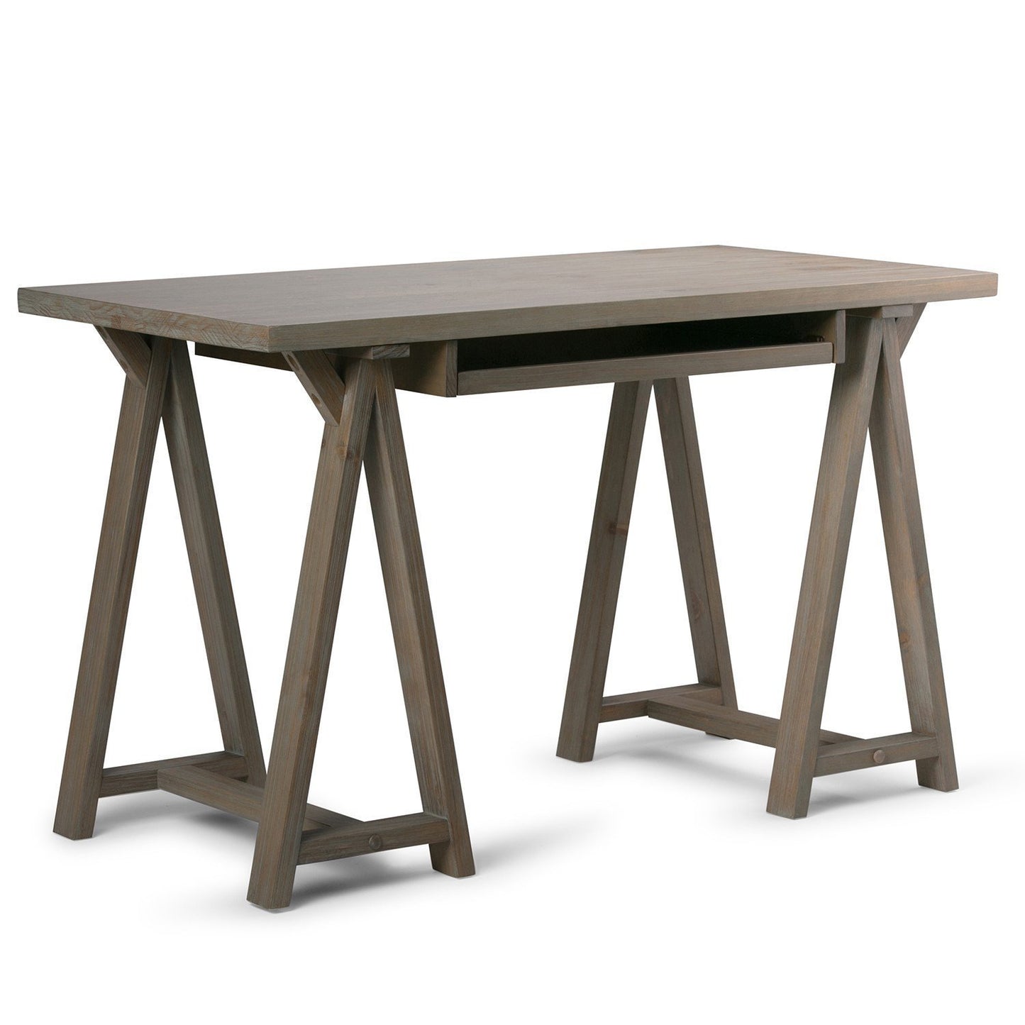 Distressed Grey | Sawhorse 50 inch Small Desk