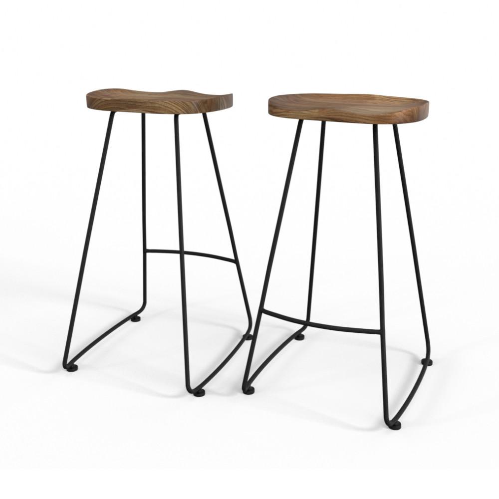  Amberly 30 inch Saddle Bar Stool (Set of 2)