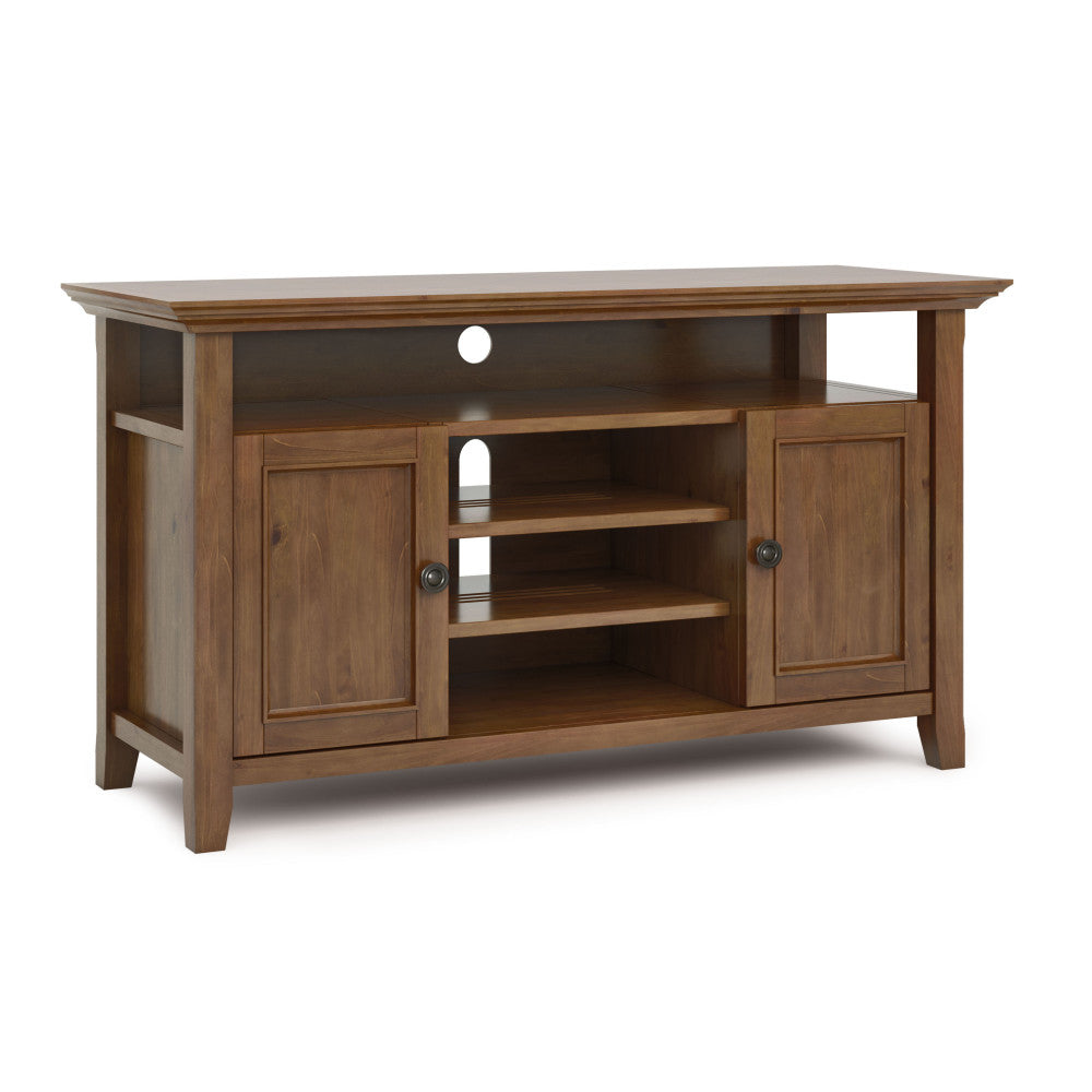 Medium wood online tv stand