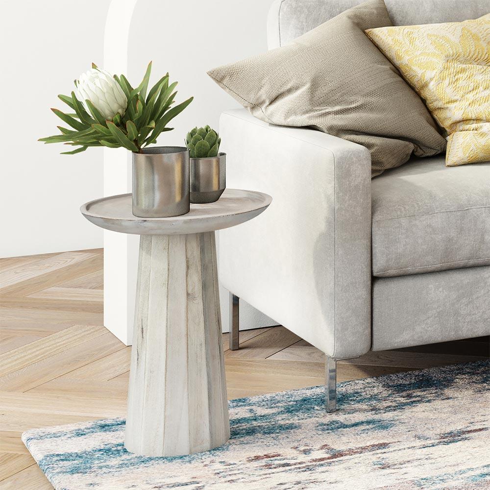 White Wash | Dayton Wooden Accent Table