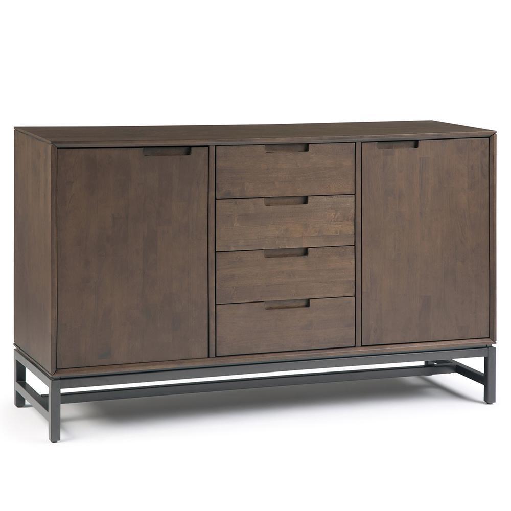 Walnut Brown Walnut | Banting Mid Century Sideboard with Centre Drawers