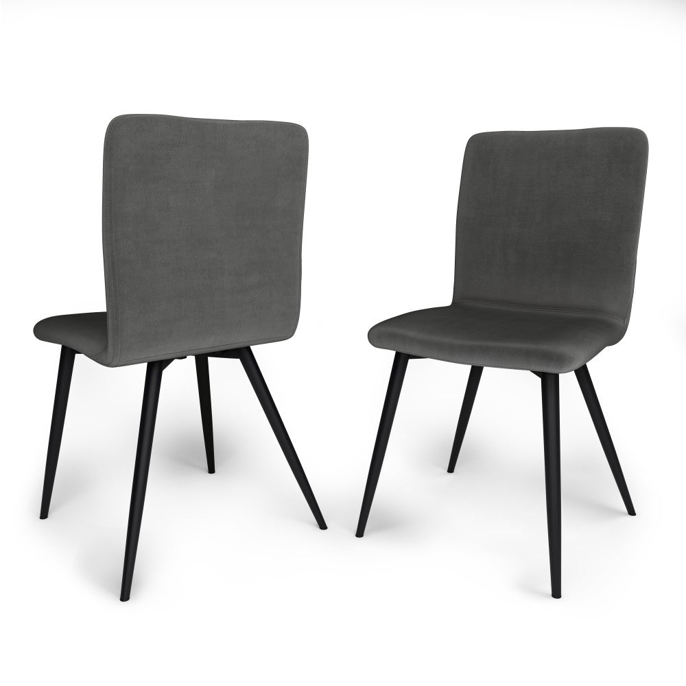 Charcoal grey discount fabric dining chairs