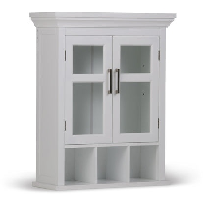 Pure White | Avington Two Door Wall Cabinet with Cubbies