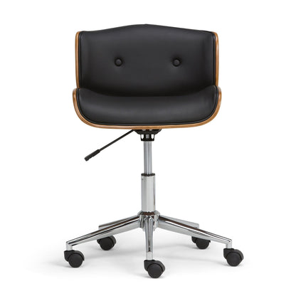 Black Vegan Leather | Dax Bentwood Office Chair